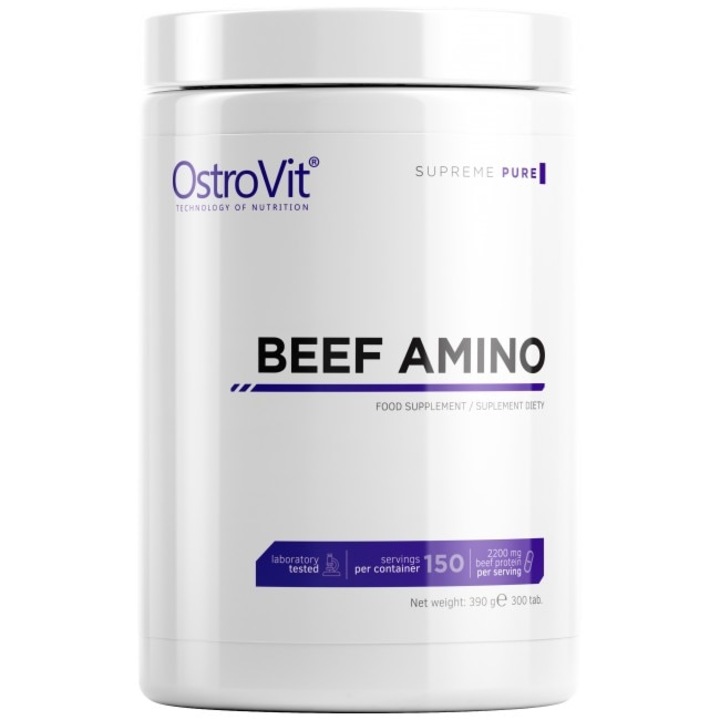 OstroVit Beef Amino Supreme Pure Étrendkiegészítő, 300 Tabletta