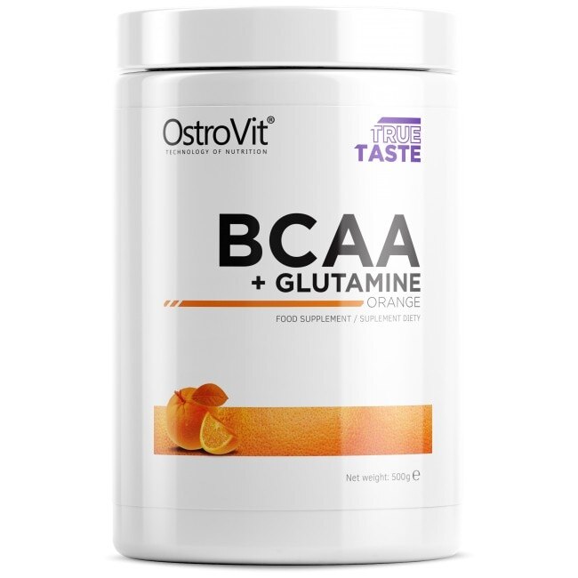 Supliment alimentar OstroVit BCAA + GLUTAMINE Powder, Portocale, 500 gr