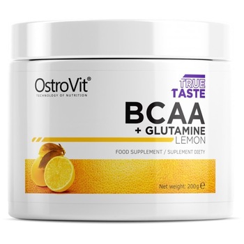 Supliment alimentar OstroVit BCAA + GLUTAMINE Powder, Lemon, 200 gr Supliment alimentar OstroVit BCAA + GLUTAMINE Powder, Lemon, 200 gr