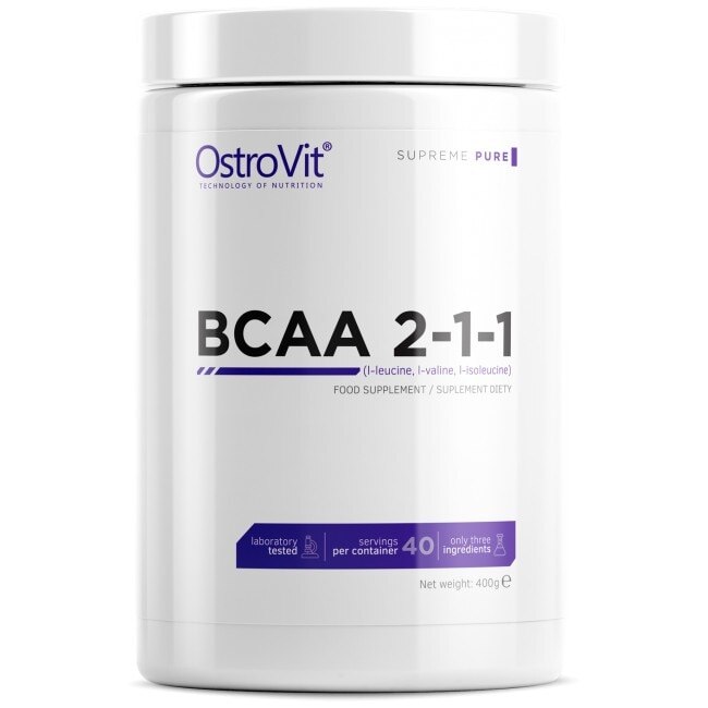 Supliment alimentar OstroVit BCAA 2:1:1 Powder, Tasteless, 400 gr