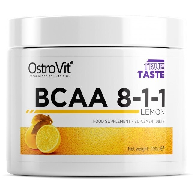Supliment alimentar OstroVit BCAA 8:1:1 Powder, Lemon, 200 gr