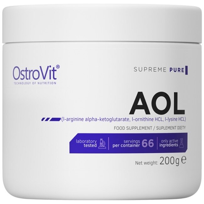 Supliment alimentar OstroVit AOL / Arginine Ornitine Lysine Powder, Tasteless, 200 gr