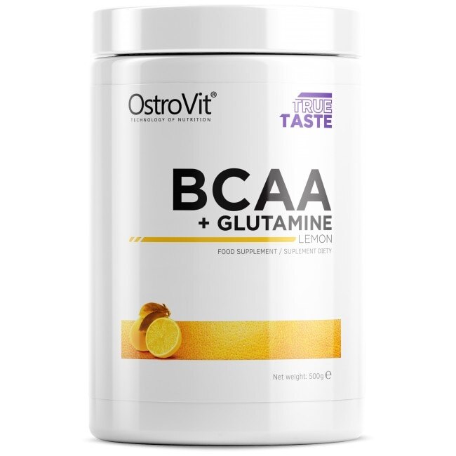 Supliment alimentar OstroVit BCAA + GLUTAMINE Powder, Lemon, 500 gr