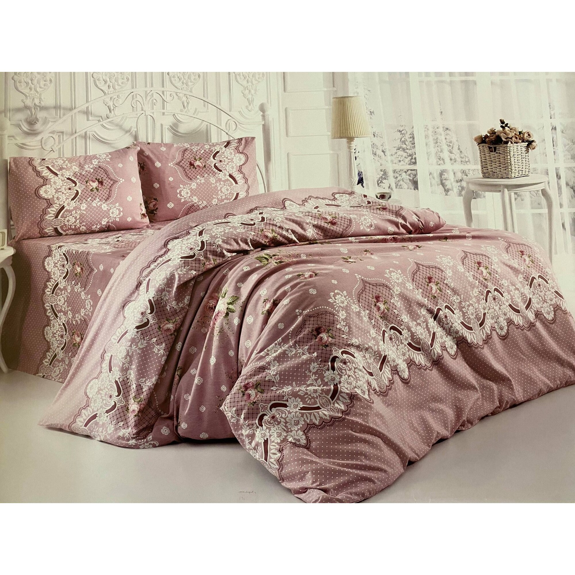 Lenjerie de pat Brillant , din bumbac , 4 piese , 240 x 260 , cod LB*1