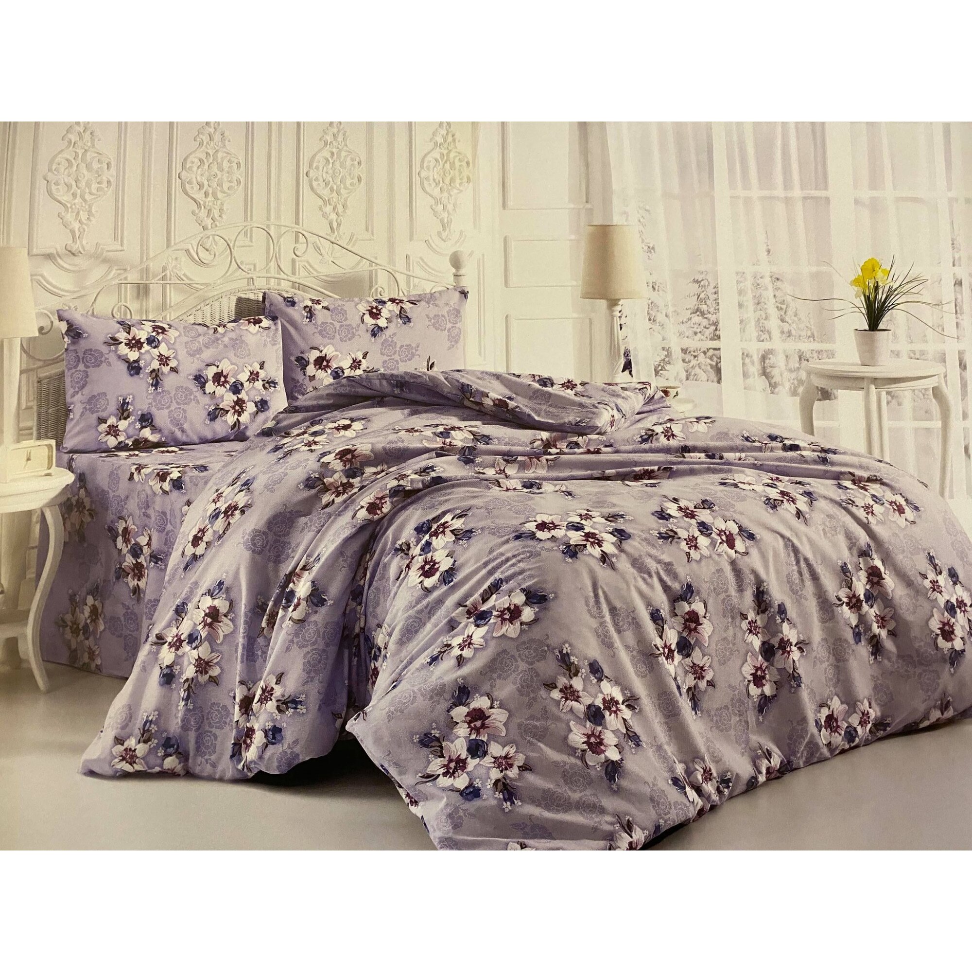 Lenjerie de pat Brillant , din bumbac , 4 piese , 240 x 260 , cod LB*10