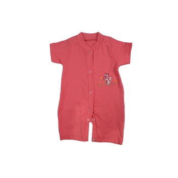 Salopeta de vara pentru fete Pifou 2418-C, Coral, 62 cm Salopeta de vara pentru fete Pifou 2418-C, Coral, 62 cm