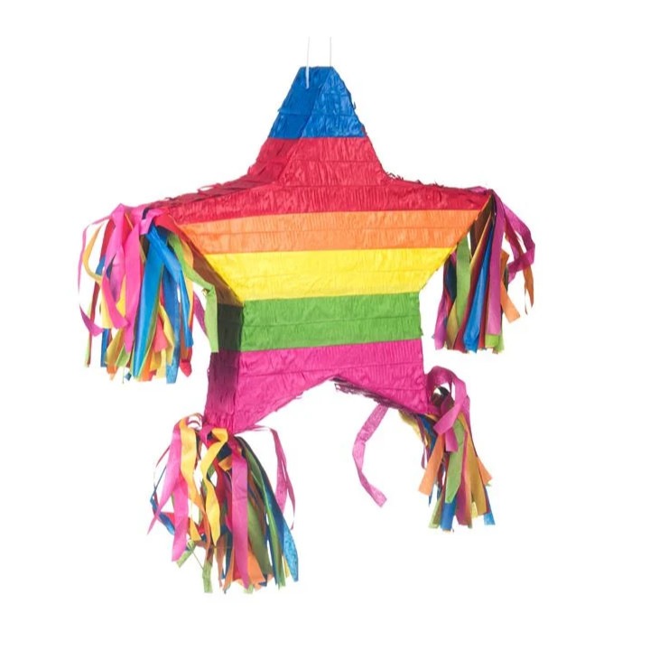Pinata stea color pentru petreceri de neuitat cu 50 jucarii Lumi LUXURY®, 50 x 8 x 48 cm