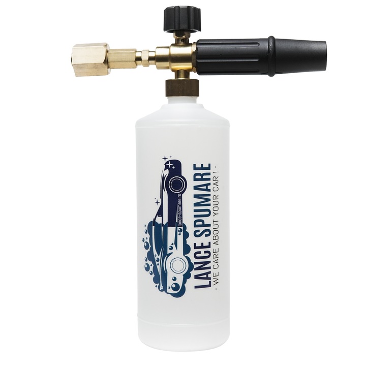 Lance spumare profesionala pentru aparate Karcher PRO HD / HDC / HDS / HWE - NEW (pistol nou model EASY FORCE), alama, 1 litru