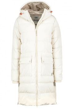 Fresh Made - steppelt extra hosszú kabát, white, M