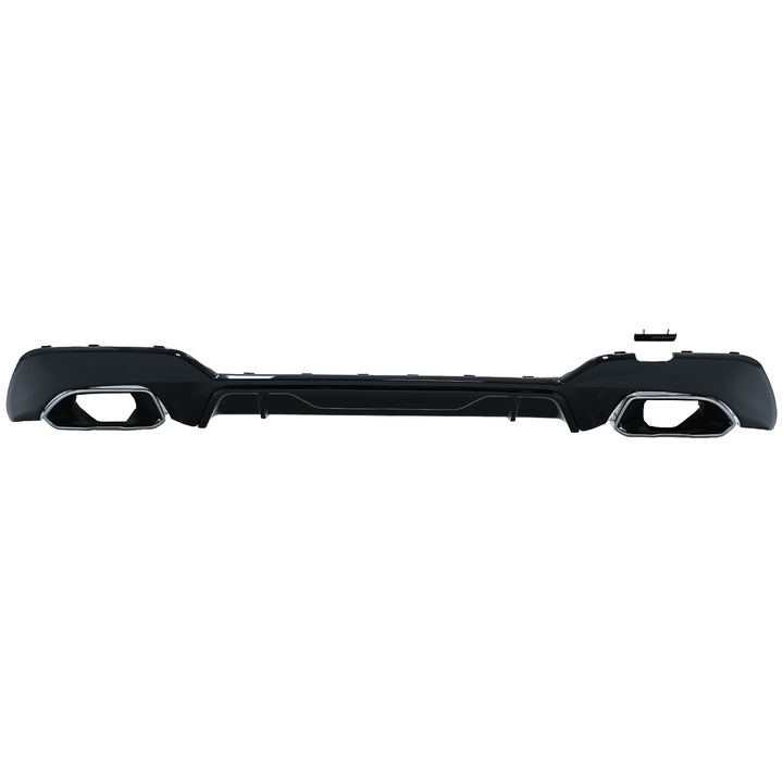 Hátsó lökhárító diffúzor króm kipufogóvégekkel BMW 3 G20 G28 Sedan G21 Touring 2018-től modellekhez, M340i M dizájn, zongorafekete