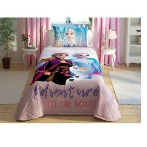 Set cuvertura+fata de perna, bumbac, TAC 160x220cm, Frozen 2