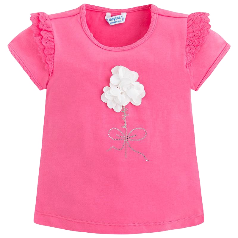 Tricou, Mayoral, cu maneca scurta, fetita, roz, 7 ani