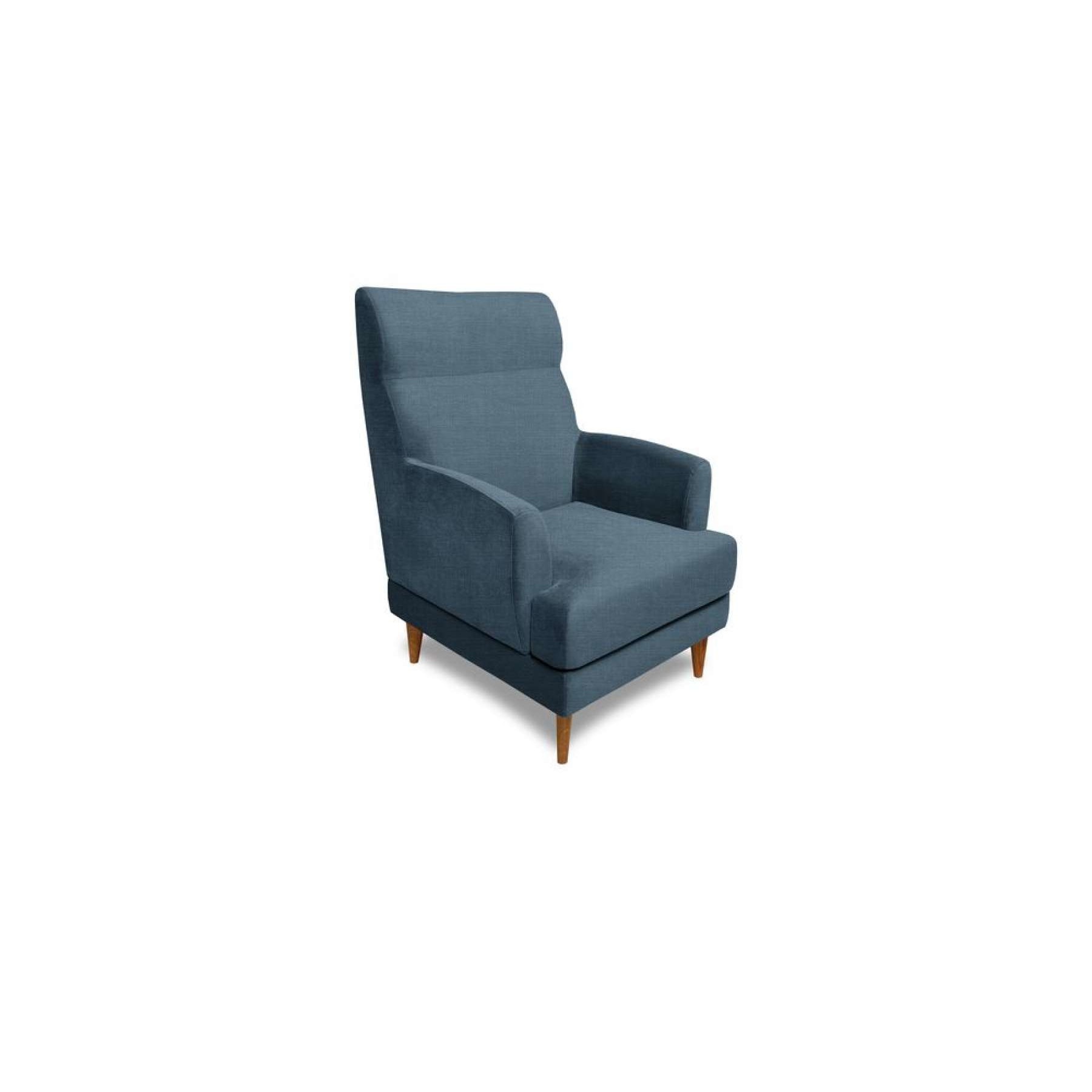 Fotoliu, modern, Royal Home, Ailend, Albastru Denim,75x84x108 cm