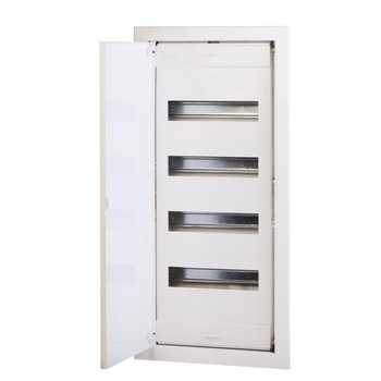 Tablou electric, pentru rigips, 48 module, 4 randuri, cofret gips carton, alb, usa metalica, 753x368x91mm Scame Tablou electric, pentru rigips, 48 module, 4 randuri, cofret gips carton, alb, usa metalica, 753x368x91mm Scame