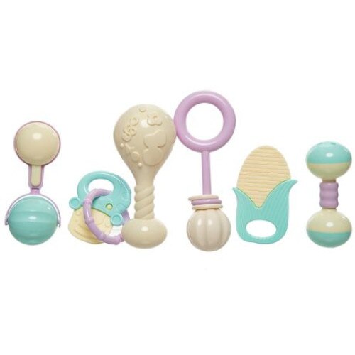 Set 6 piese pentru dentitie, Kaichi, free BPA, Multicolor