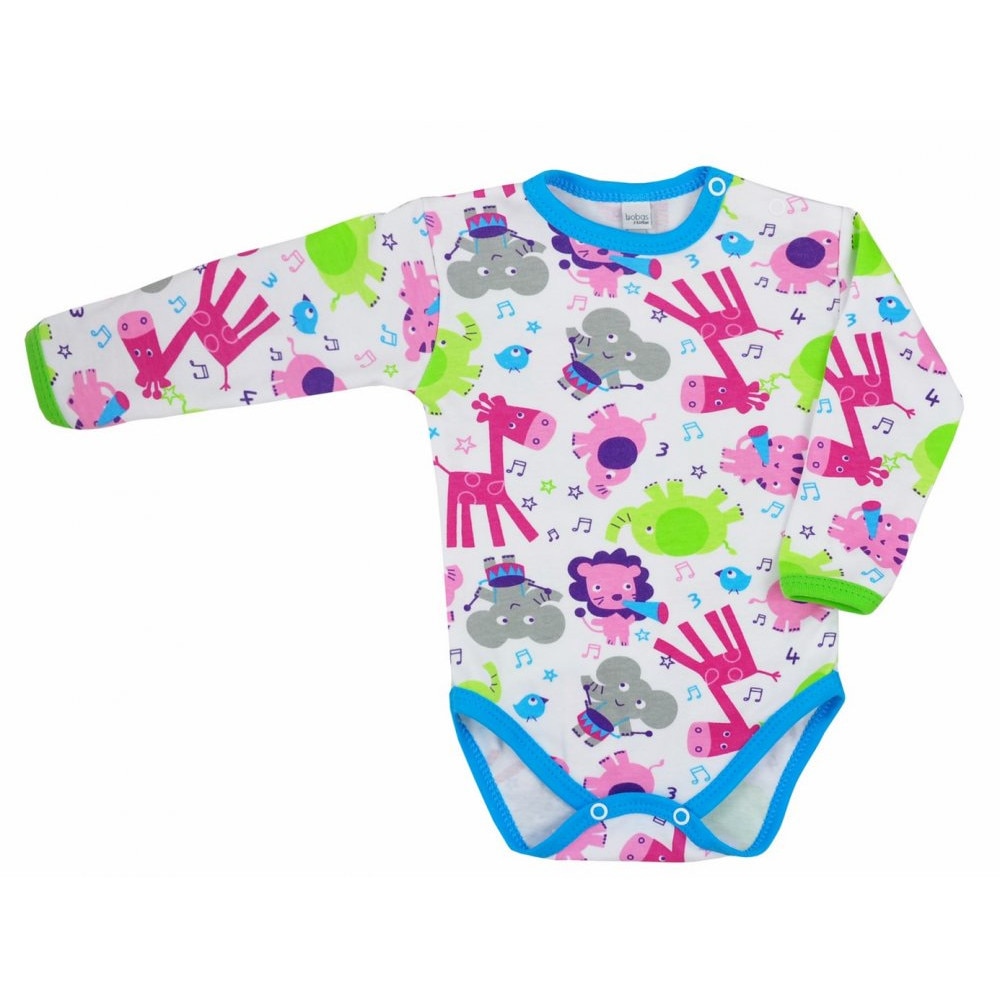 Body cu maneca lunga pentru baieti Koala Zoo 3188-A1, Albastru