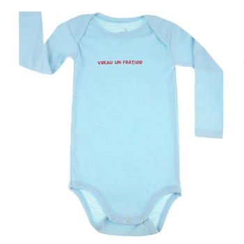 Body cu maneca lunga pentru baieti Pifou Model 6 ML6A1, Albastru, 88-92 cm Body cu maneca lunga pentru baieti Pifou Model 6 ML6A1, Albastru, 88-92 cm