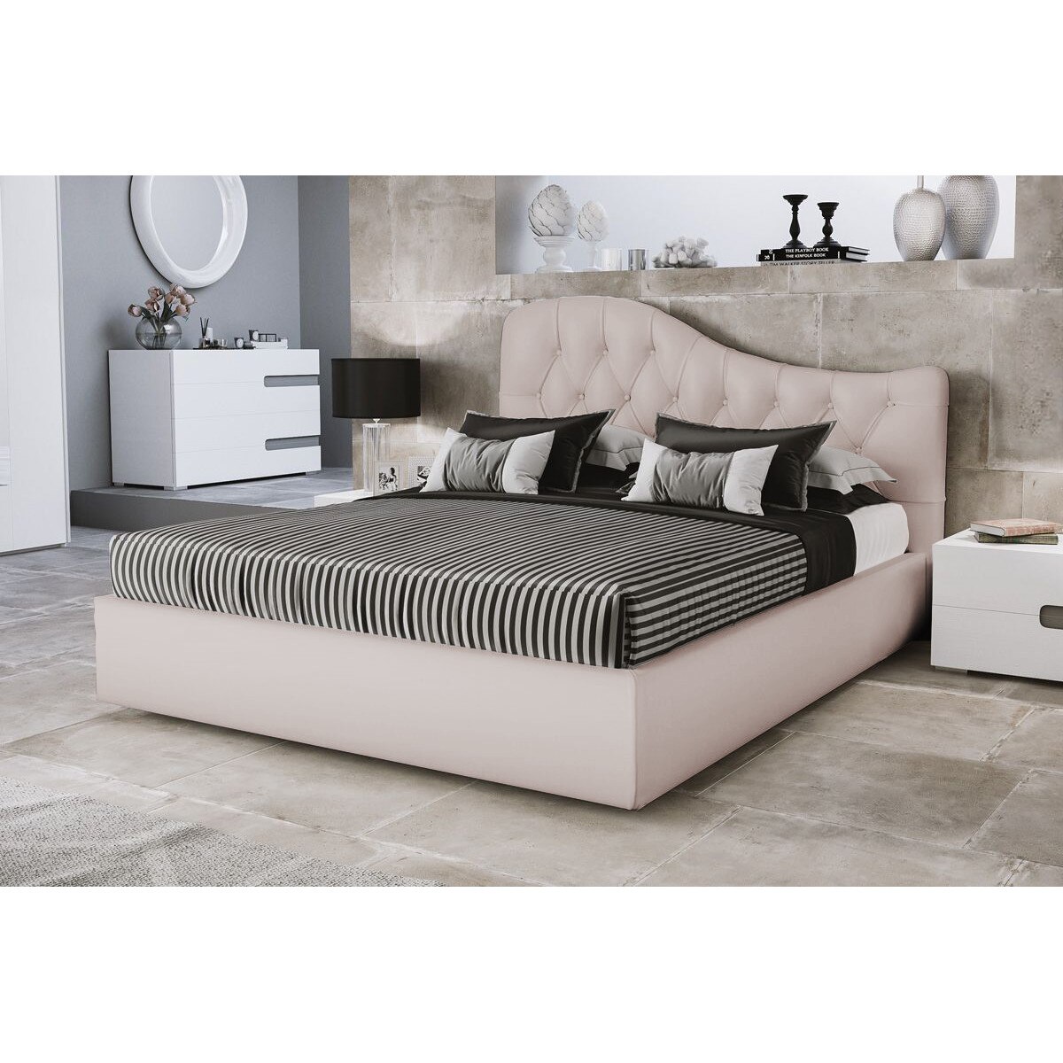 Pat Tapitat Rabatabil Cu Lada Depozitare 150x200 Cm Zara Dolce Dormire Catifea Crem Emagro 