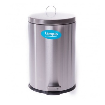 Cos de gunoi Limpio CX1-5L, 5 L, Pedala, Inox Satinat Cos de gunoi Limpio CX1-5L, 5 L, Pedala, Inox Satinat
