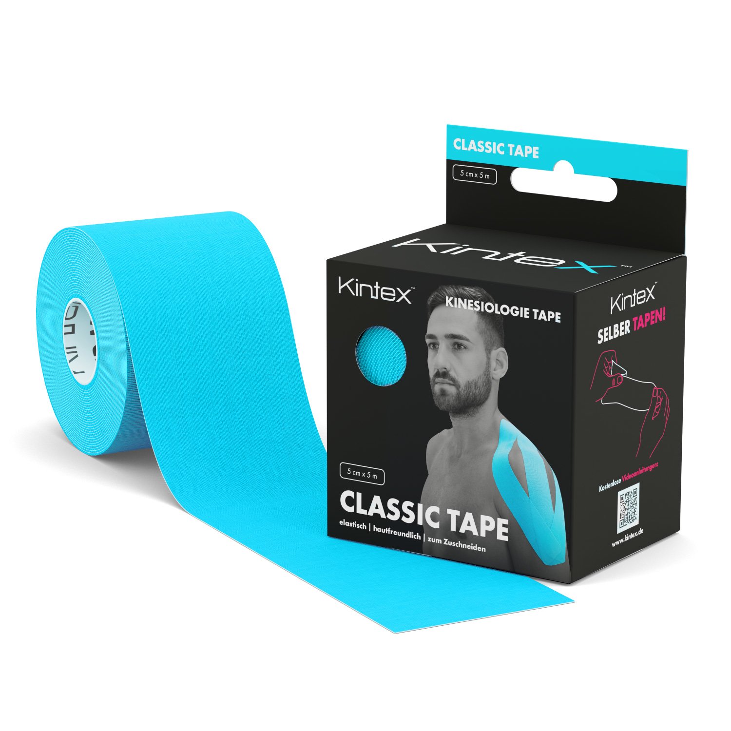Banda kinesiologica Kintex 5cm x 5m, albastra