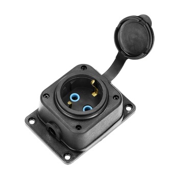 Priza cauciuc aplicata pentru exterior 16A IP44 Priza cauciuc aplicata pentru exterior 16A IP44