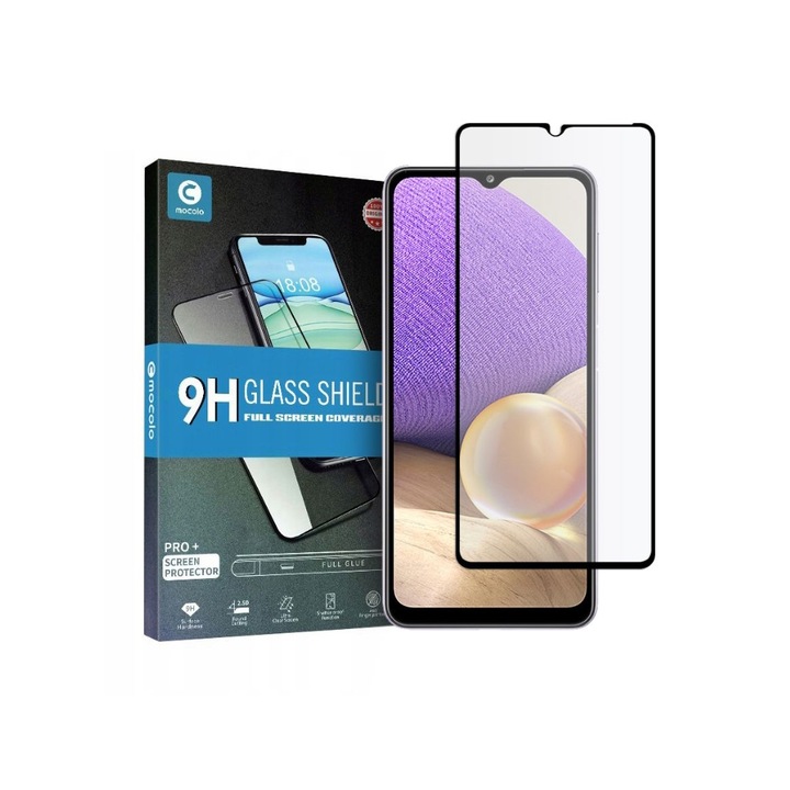 Стъклен протектор Mocolo TG+ Full Glue за Samsung Galaxy A32 5G, Черен