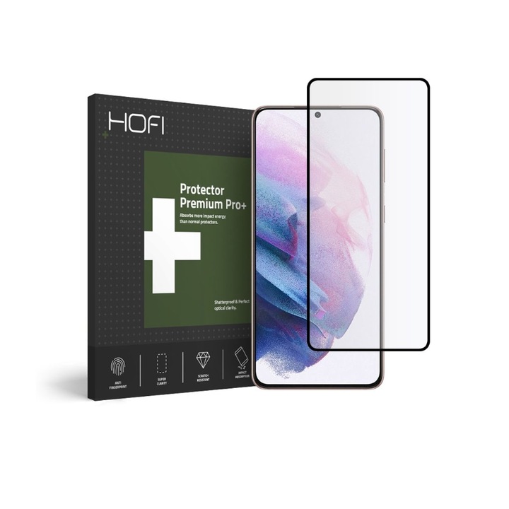 Стъклен протектор HOFI Glass PRO+ за Samsung Galaxy S21+ Plus, Черен