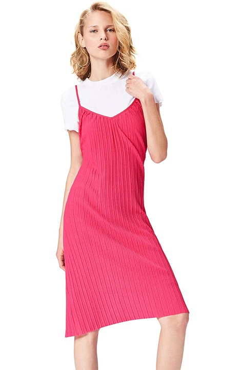 Дамска рокля Find AZ13780-0047687, Тънки презрамки, Еластична, Розов, M