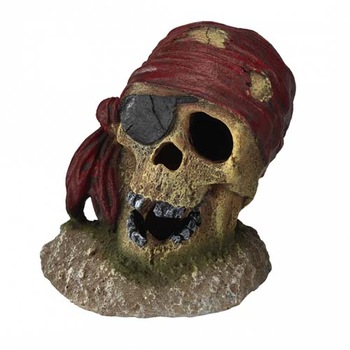 Decor pentru acvariu, Ebi, Craniu de pirat, 7 x 7 x 8cm Decor pentru acvariu, Ebi, Craniu de pirat, 7 x 7 x 8cm