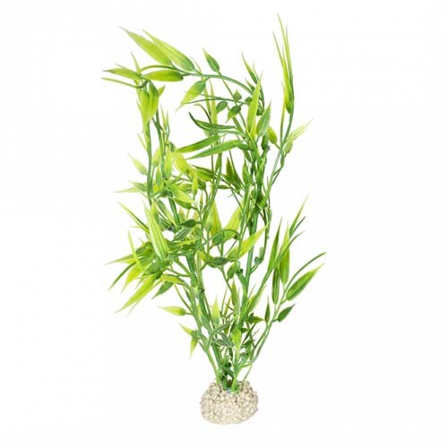 Decoratiune pentru acvariu, Artificial Bamboo, Ebi, 27 cm, Verde, M