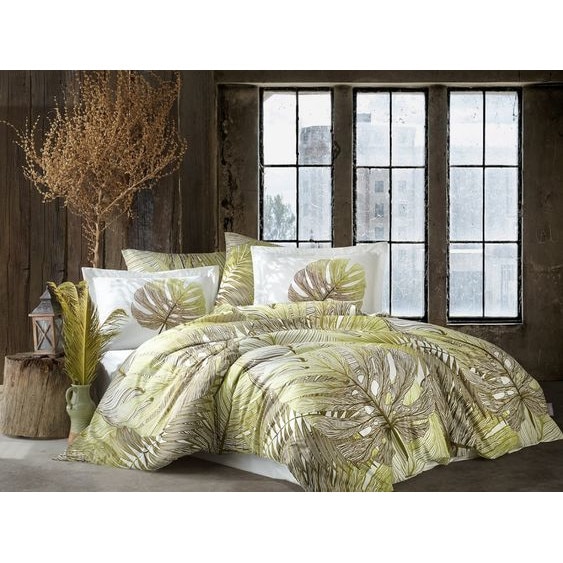 Lenjerie de pat Leila, de lux, 6 piese, 200x220 / 50x70, 100% bumbac satinat