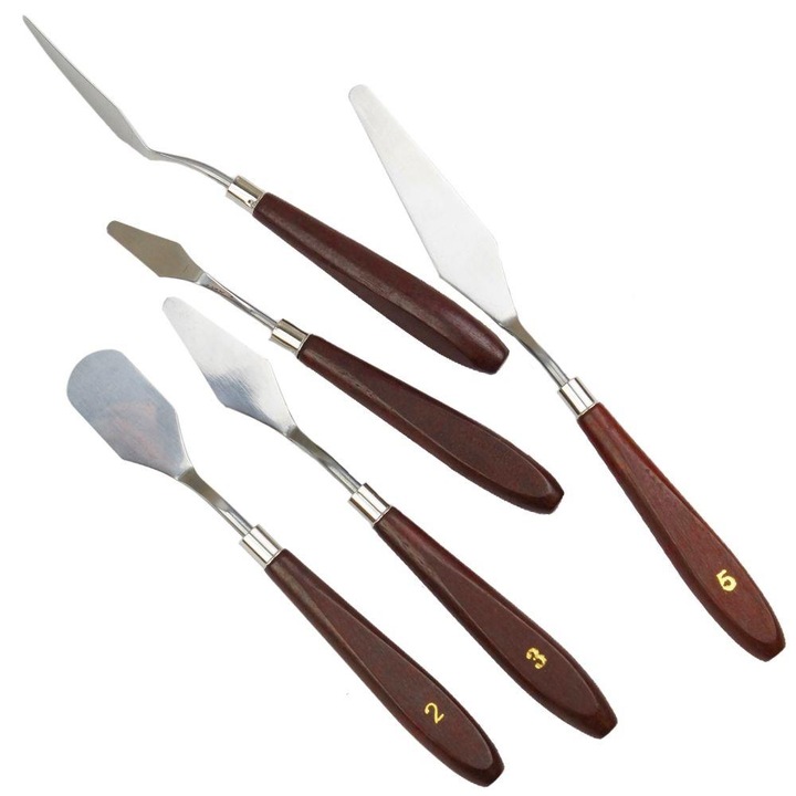 Set pentru vopsit Artina, 5 bucăți, metal, maro, dimensiuni diferite