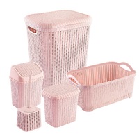 set cos de rufe pentru baie roz 1 set x 5 piese imagen 11_0_
0