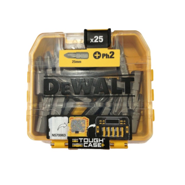 DeWalt DT71522 25 bites PH2 készlet fúrógéphez, Acél, Szürke