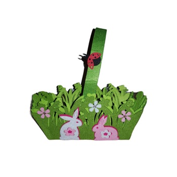 Cos realizat din pasla pentru oua colorate de Pasti Cos realizat din pasla pentru oua colorate de Pasti