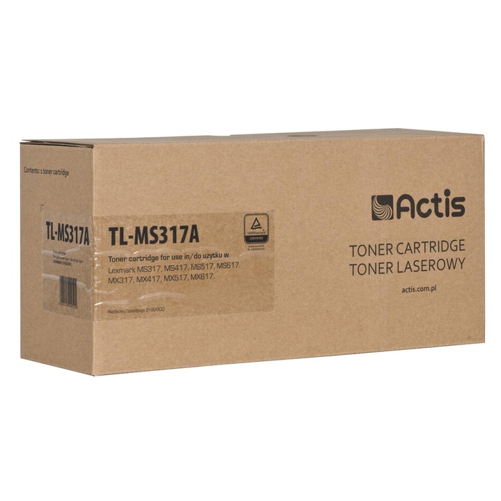 Actis TL-MS317A Lexmark 2500 oldal fekete kompatibilis toner