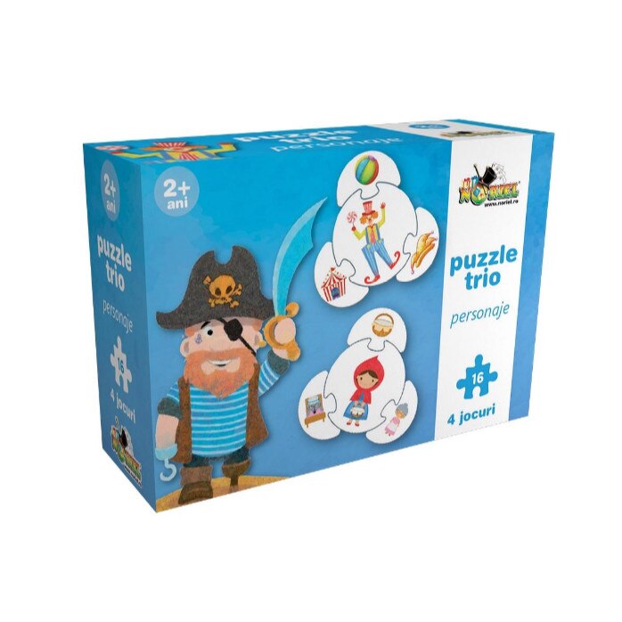 Puzzle trio circular Noriel - Personaje, 16 piese