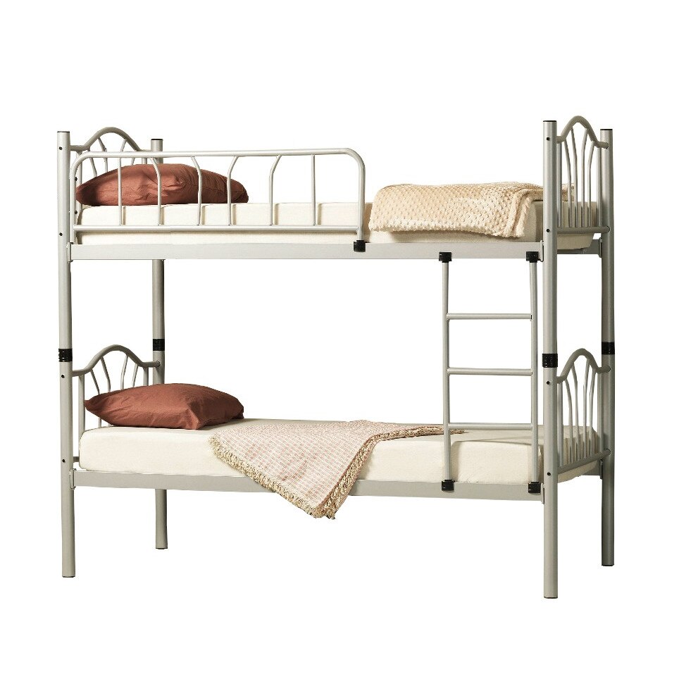 Pat supraetajat Bella 190x90x175cm gri deschis