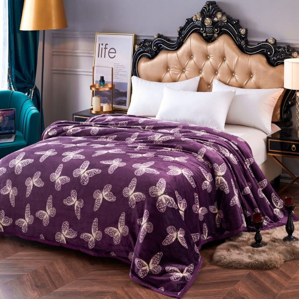 Patura cocolino , 220 x 230 , Purple Butterflies