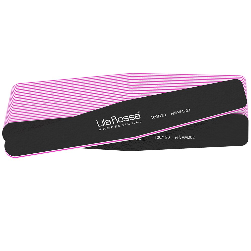 Set pile unghii Lila Rossa, romb, negre, granulatie 100/180, 25 buc