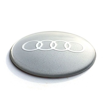 Stickere Audi Gri din tabla autoadezive 56mm pentru jante aliaj Stickere Audi Gri din tabla autoadezive 56mm pentru jante aliaj