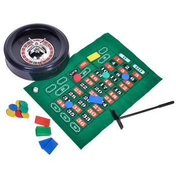Joc de societate, Zola®, model ruleta de cazino cu jetoane si zaruri, dimensiune 27 cm, culoare multicolor Joc de societate, Zola®, model ruleta de cazino cu jetoane si zaruri, dimensiune 27 cm, culoare multicolor