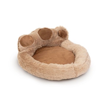 Culcus pentru caini / pisici, model labuta, marime M, Maro deschis / Maro inchis Culcus pentru caini / pisici, model labuta, marime M, Maro deschis / Maro inchis