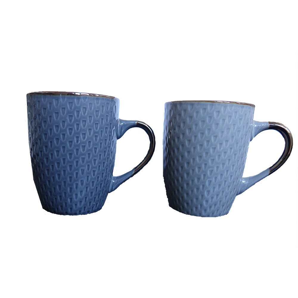 Set 2 cani ceramice, gri, 300ml