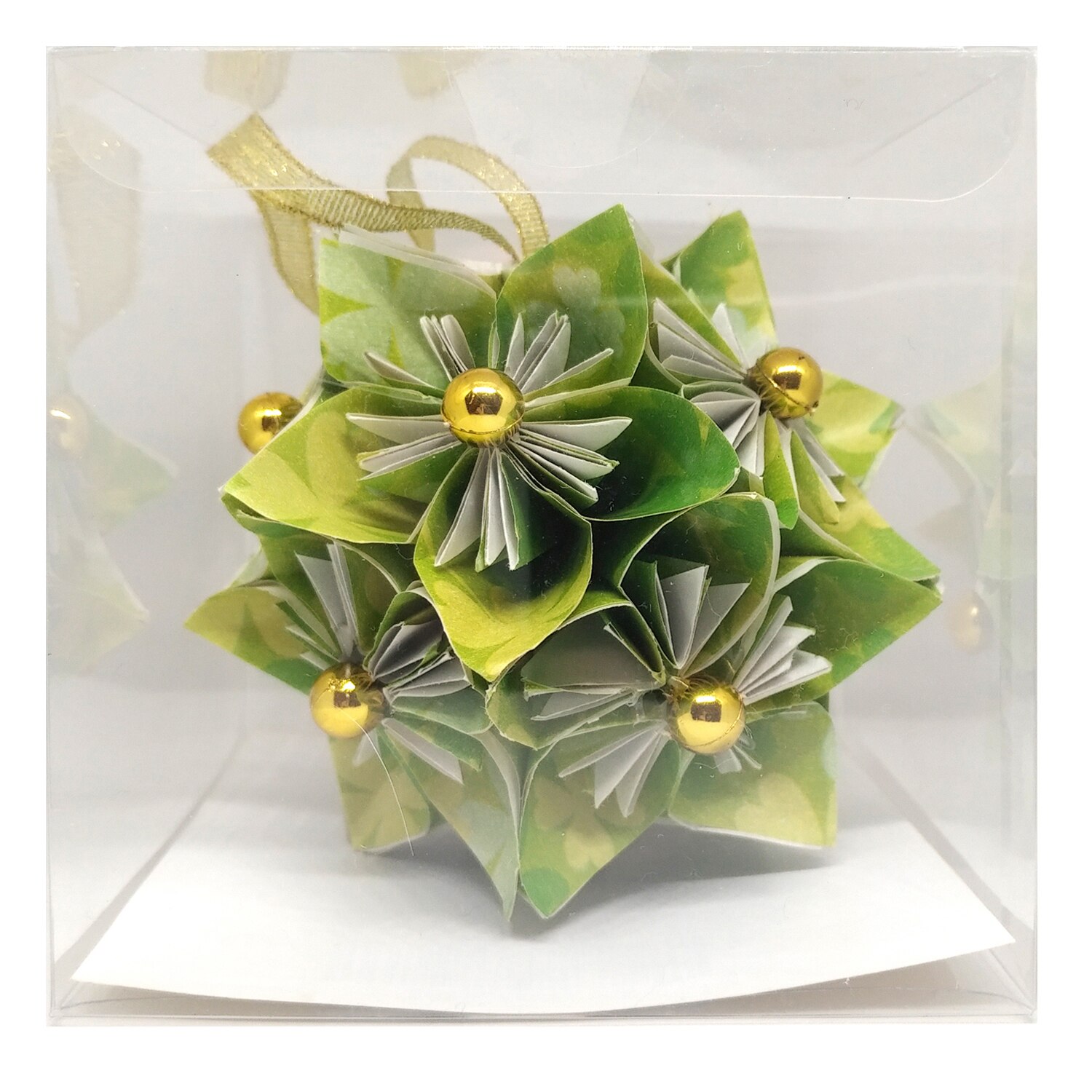 Glob Kusudama - combined spring greens