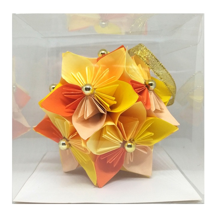 Globe Kusudama - комбинирани топли цветове