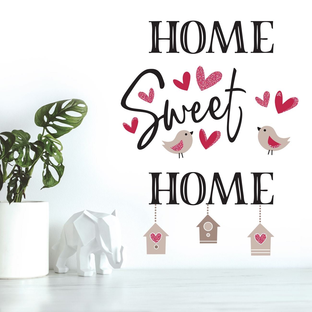 Sticker perete colorat Home Sweet Home, 41 x 24 cm - eMAG.ro
