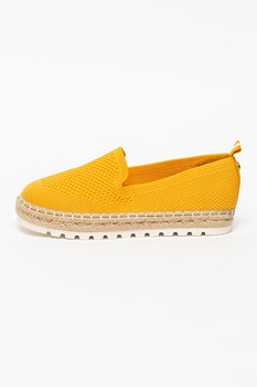 Tom Tailor, Espadrile din plasa cu varf rotund, Galben sofran Tom Tailor, Espadrile din plasa cu varf rotund, Galben sofran