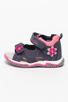 Tom Tailor, Sandale de piele ecologica cu velcro, Bleumarin/Fucsia Tom Tailor, Sandale de piele ecologica cu velcro, Bleumarin/Fucsia