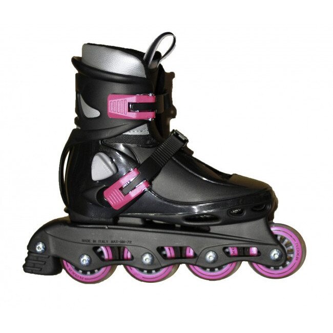 Role Roxa, Reglabile, Marime 32-36, Negru/Roz